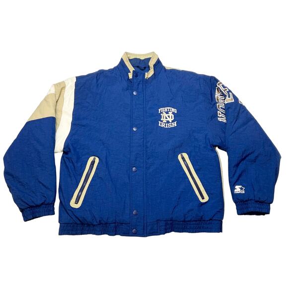 STARTER Other - Vintage Starter Notre Dame Fighting Irish Puffer Jacket Large Korea Full Zip